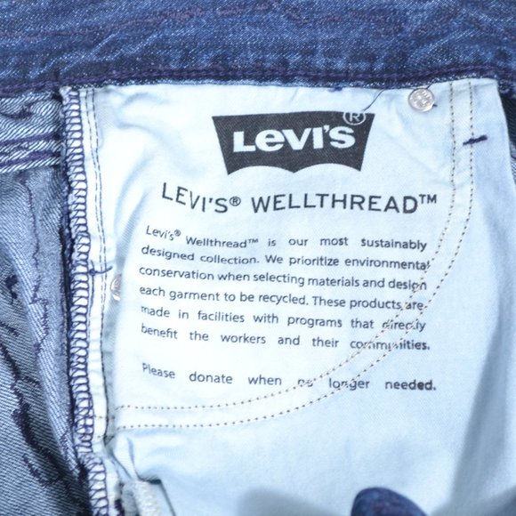 NWT LEVIS WELLTHREAD 70S HIGH SLIM STRAIGHT JEANS, 29X29 - Picture 6 of 8
